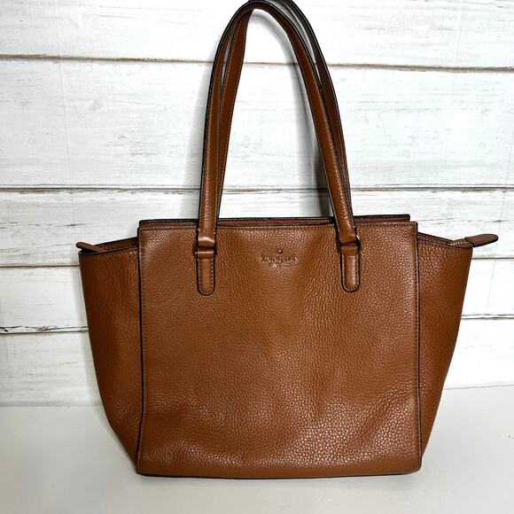 kate spade Handbags - Kate Spade Brown Leather Top Handle Bag Purse